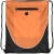 Peek polyester gymtas met trekkoordsluiting oranje/zwart
