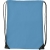 Polyester gymtas met verstevigde hoeken lichtblauw