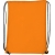 Polyester gymtas met verstevigde hoeken fluo oranje