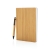 A5 Bamboe notitieboek & pen set bruin