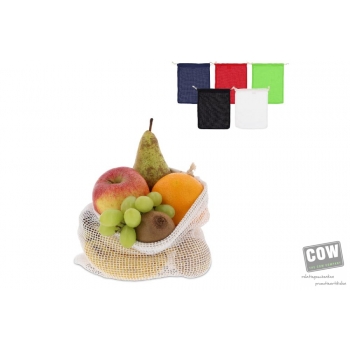 Afbeelding van relatiegeschenk:Herbruikbaar groente & fruit zakje OEKO-TEX® katoen 25x30cm